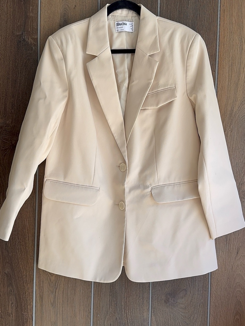 Cream Primark x Rita Ora Blazer Jacket - Women's Tailored Coat